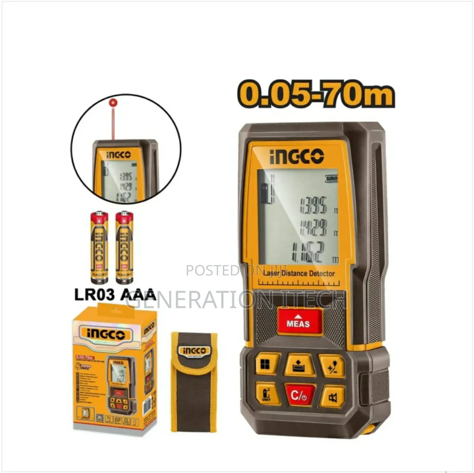 Ingco Laser Distance Meter 70m- Hldd0708