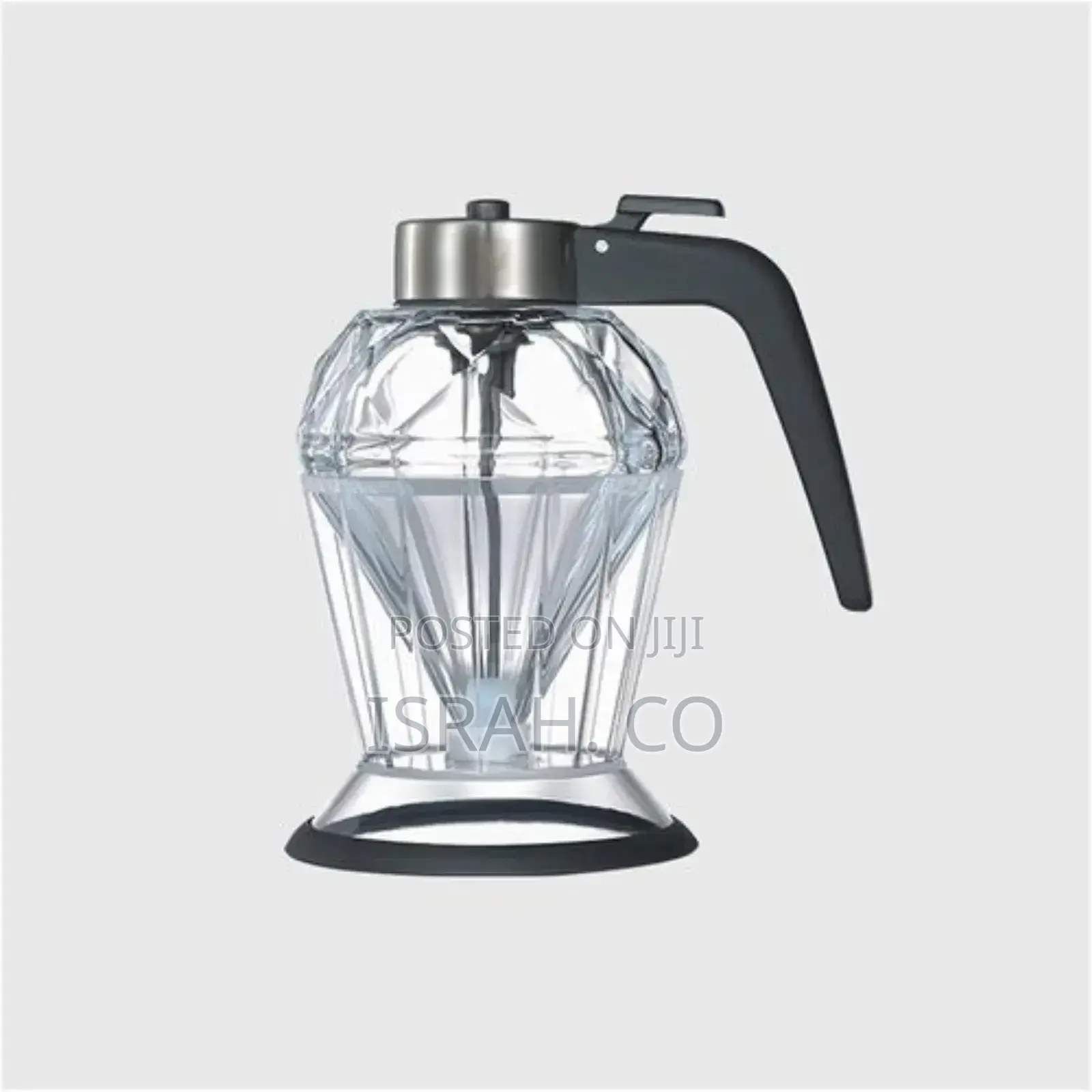 Diamond Appearance Drip Dropless Glass Honey Jar With Syrup