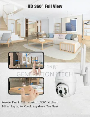 V380 Pro Wifi Smart Camera- Water Proof, Night Vision-Lights