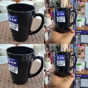 6pcs Black Luminarc Cups.