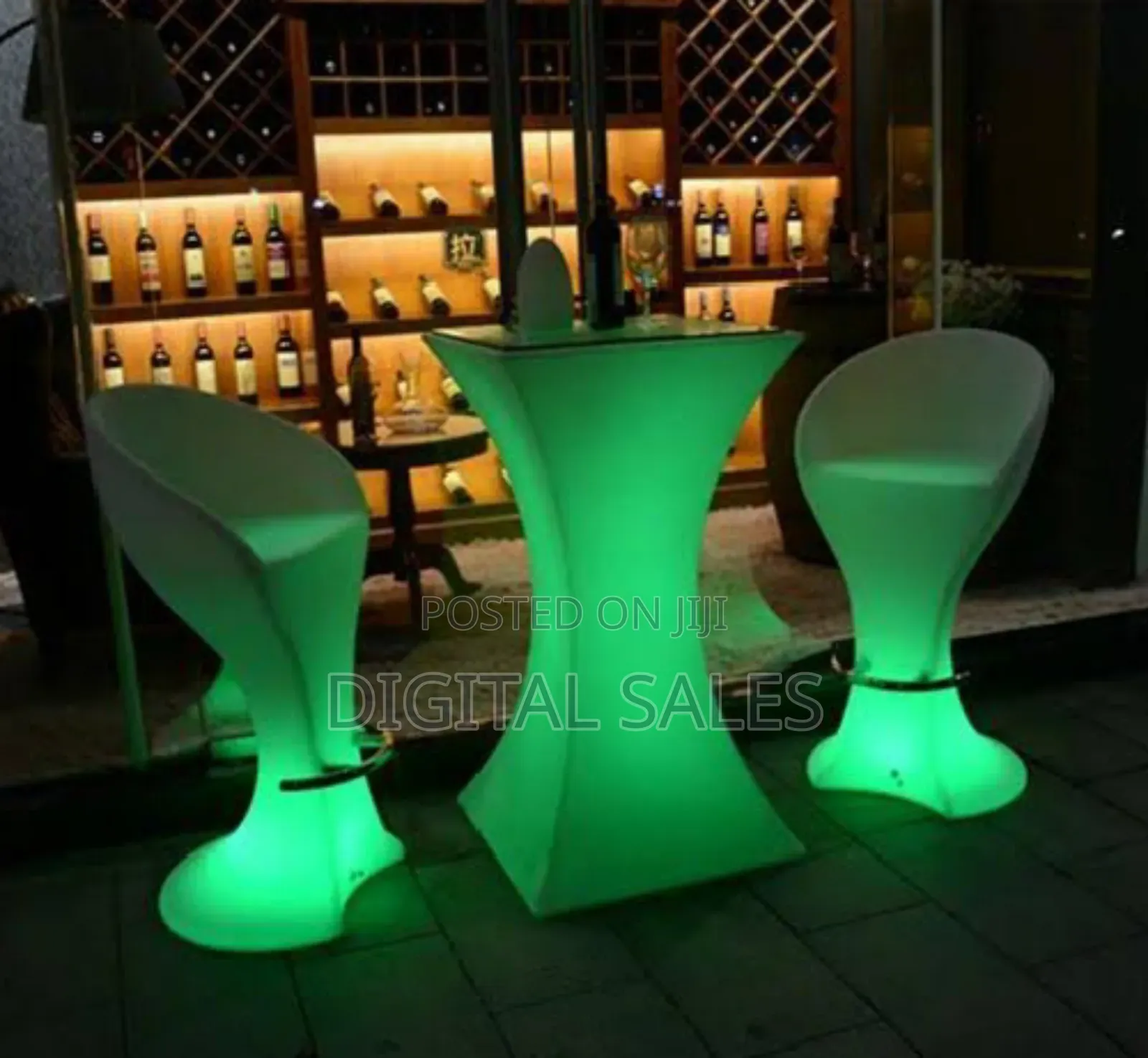 Led Luminous Bar Table With Seats