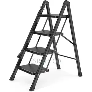 4 Step Ladder, Folding Step Stool, With Wide Anti-Slip Pedal