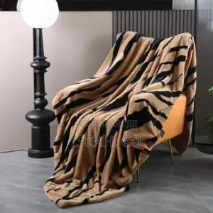 200*230 Fuzzy Zebra Striped Faux Fur Throw Blanket