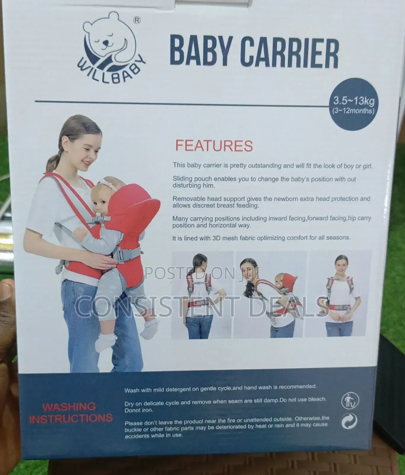 13kg Comfortable Baby Carrier