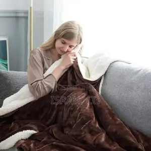 Bedding Burgundybedspread Sherpa Fleece Blanket King Size