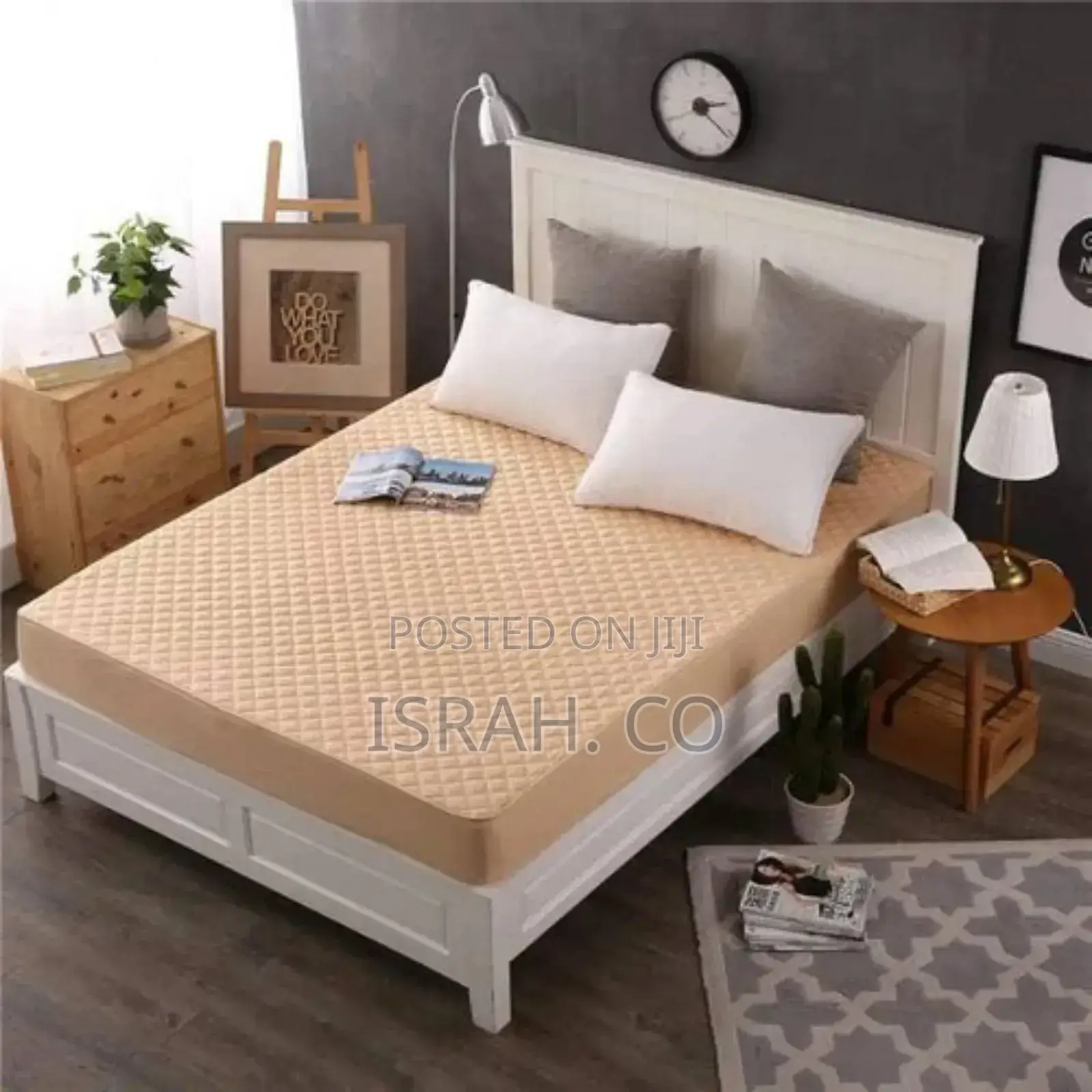 King Mattress Cover Khaki