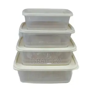 4 Piece Food Storage Containers Tins With Lids