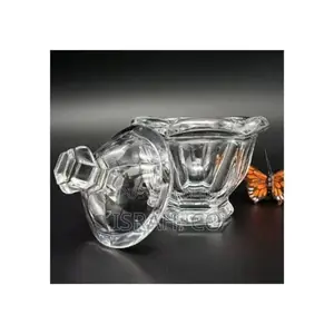 Vintage Baccarat Crystal Lidded Candy Dish Jar in Hexagonal
