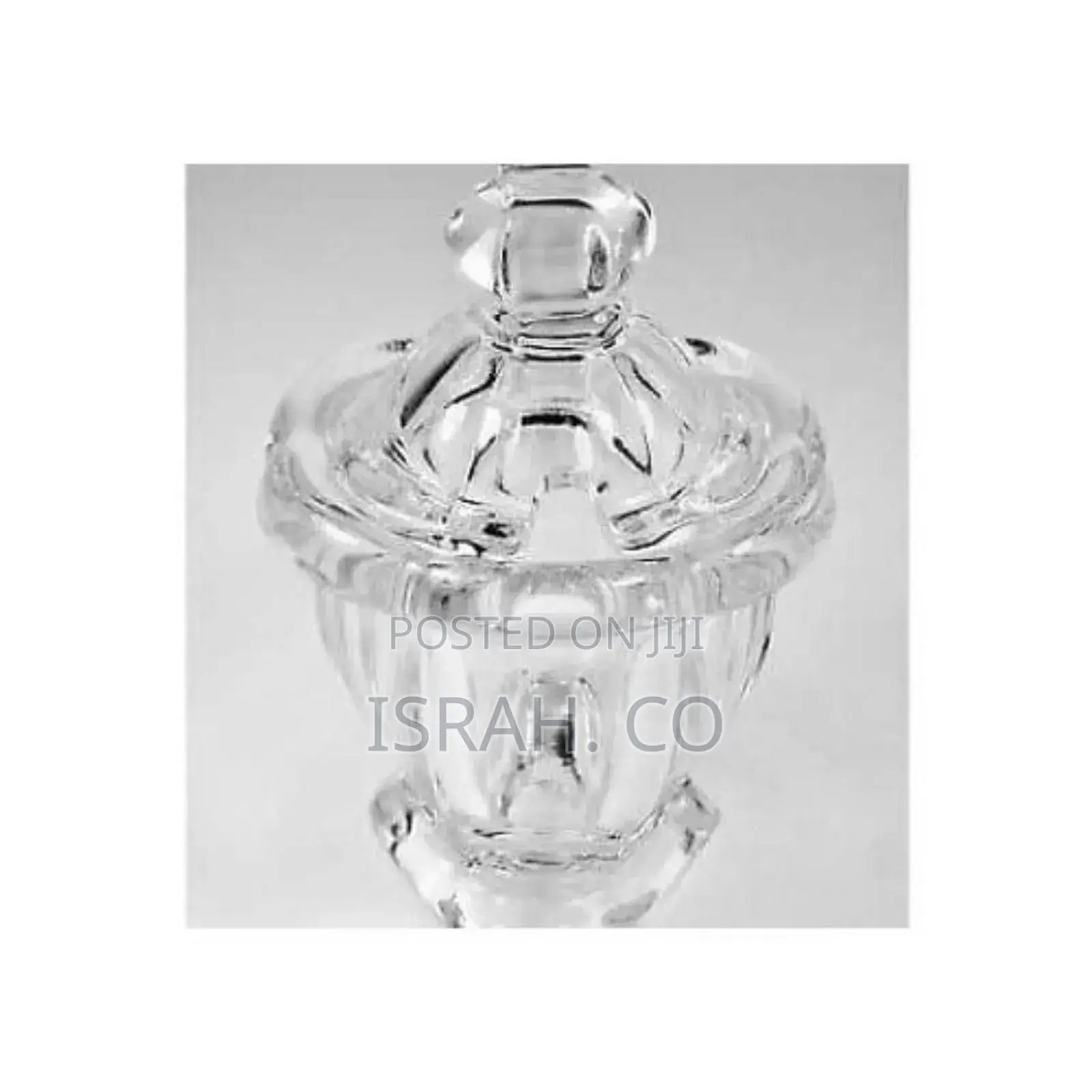 Vintage Baccarat Crystal Lidded Candy Dish Jar in Hexagonal