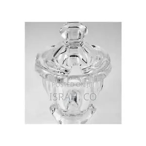 Vintage Baccarat Crystal Lidded Candy Dish Jar in Hexagonal