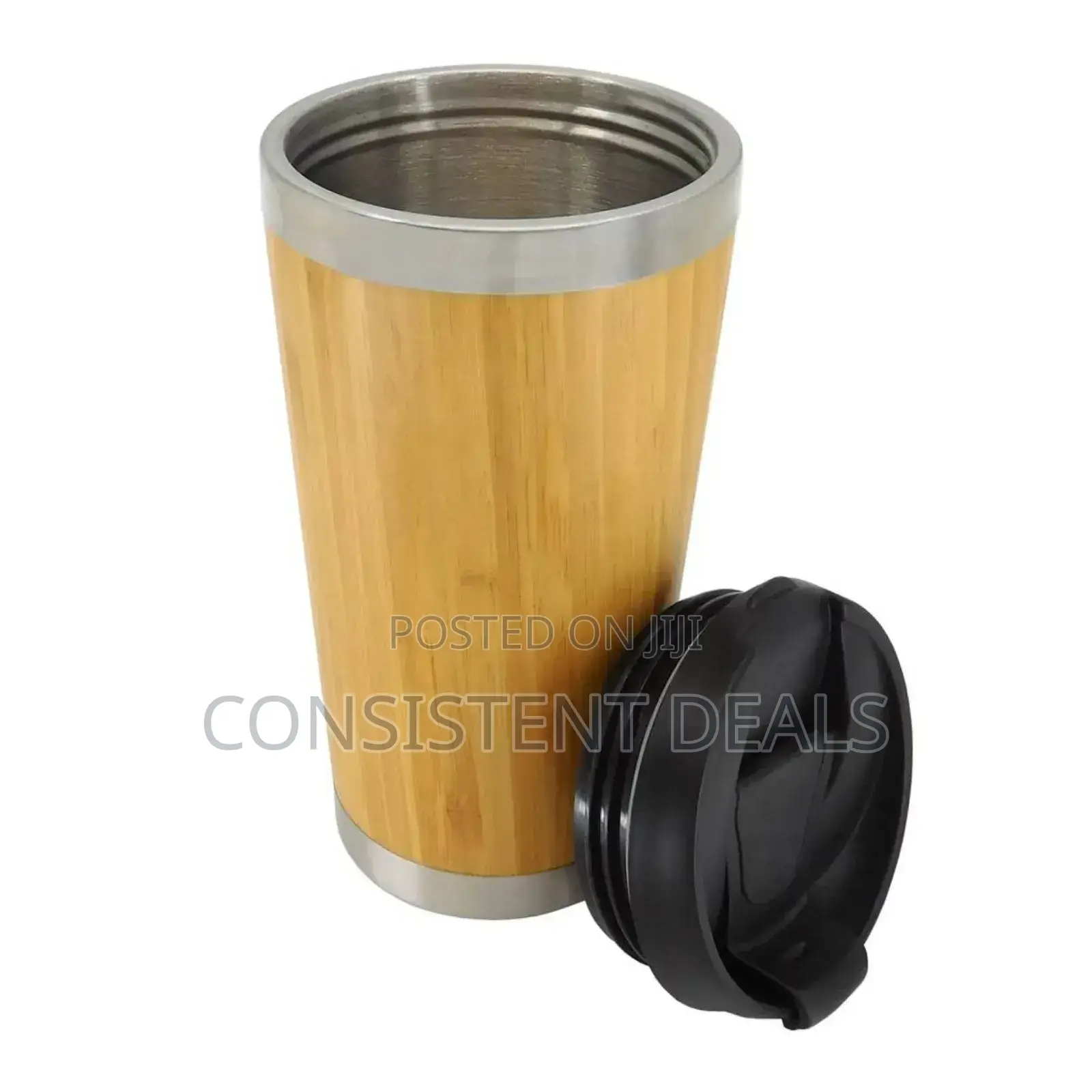 Stainless Steel Bamboo Travel Mug