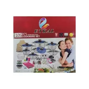 105pcs Stainless Steel Cookware Sets Cooking Frying Pans Pot