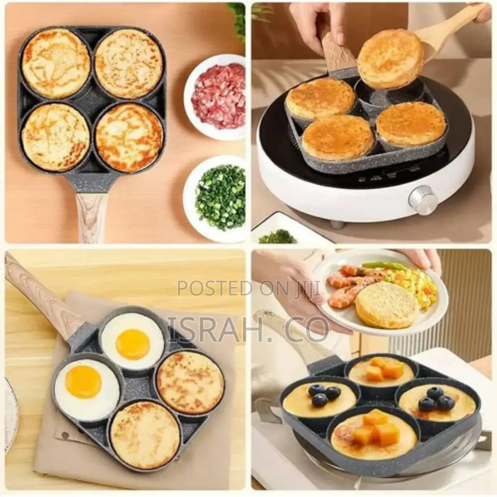 Temperature Sensitive 4-Hole Non-Stick Aluminium