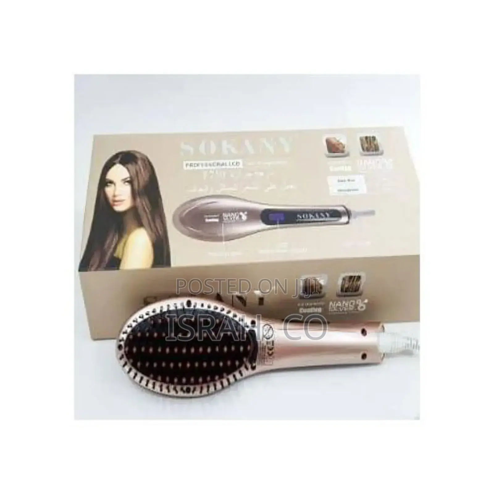 LCD Vibration Hair Straightener Electric Comb Brush