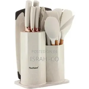 Silicone and Wooden Handles, Non Stick Kitchen Knife Sets