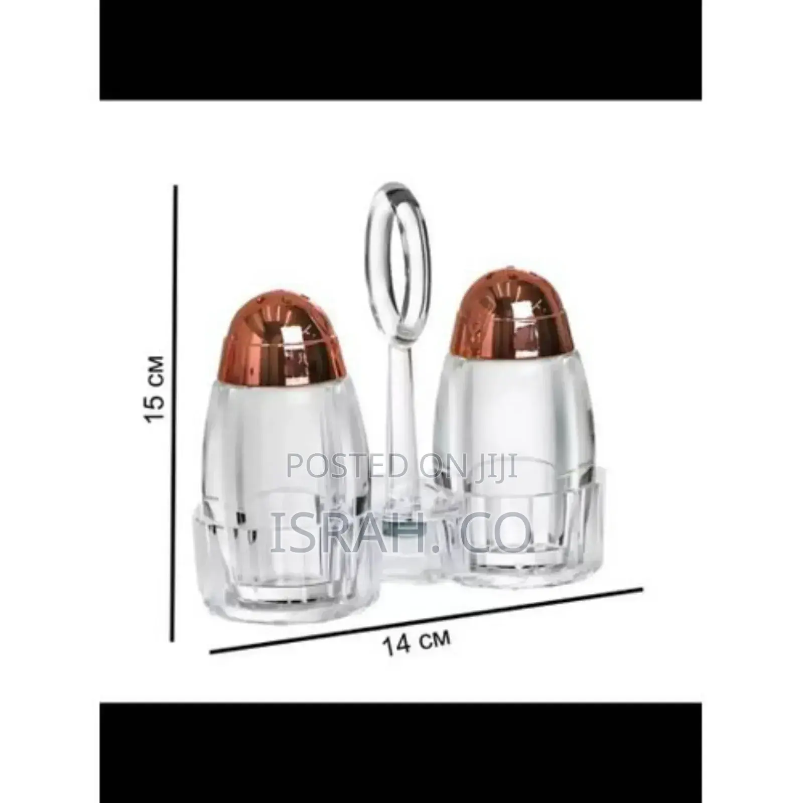 Acrylic Salt and Pepper Shakers Set With Tray