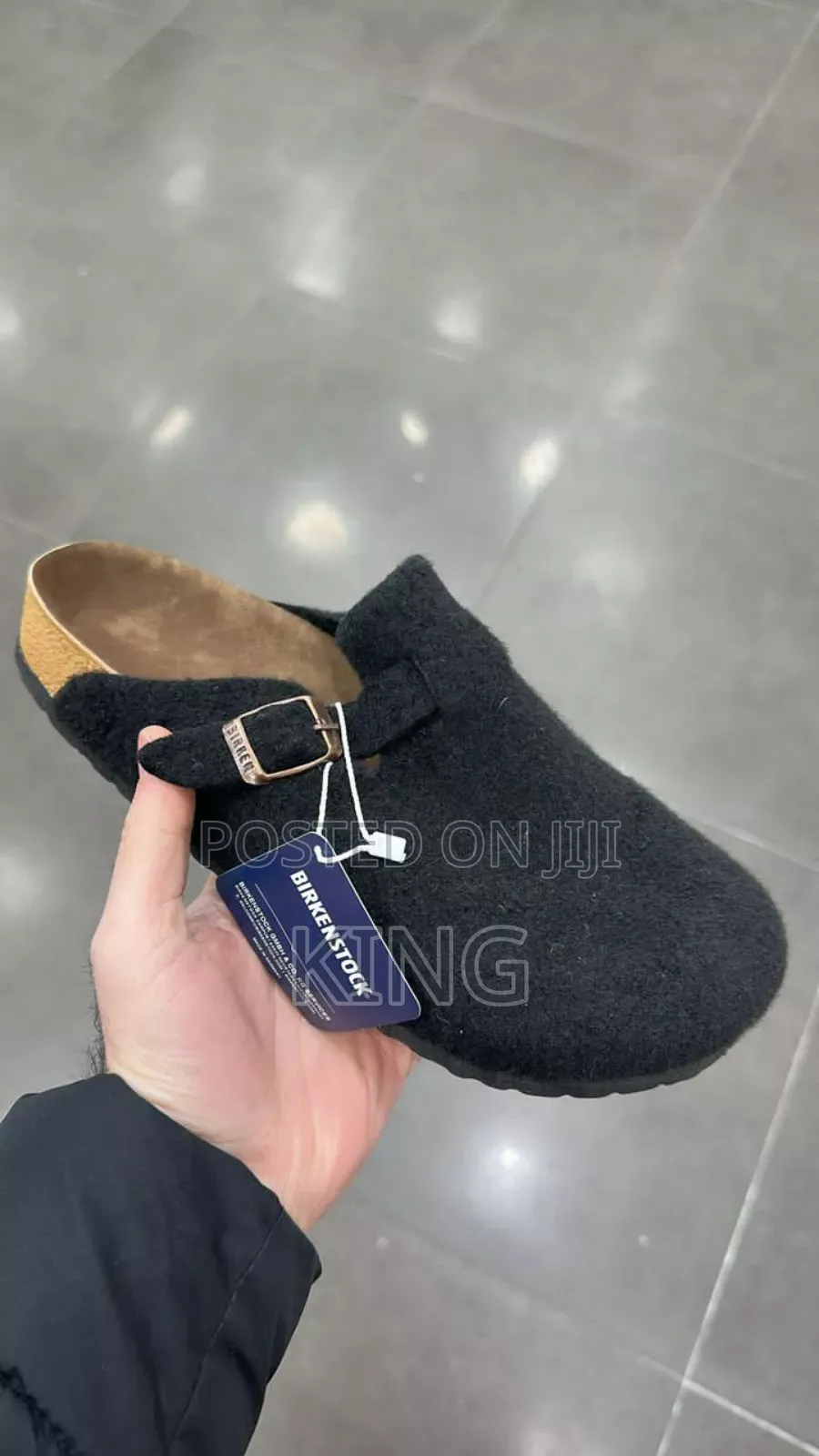 Black Suede Clog. Birkenstock