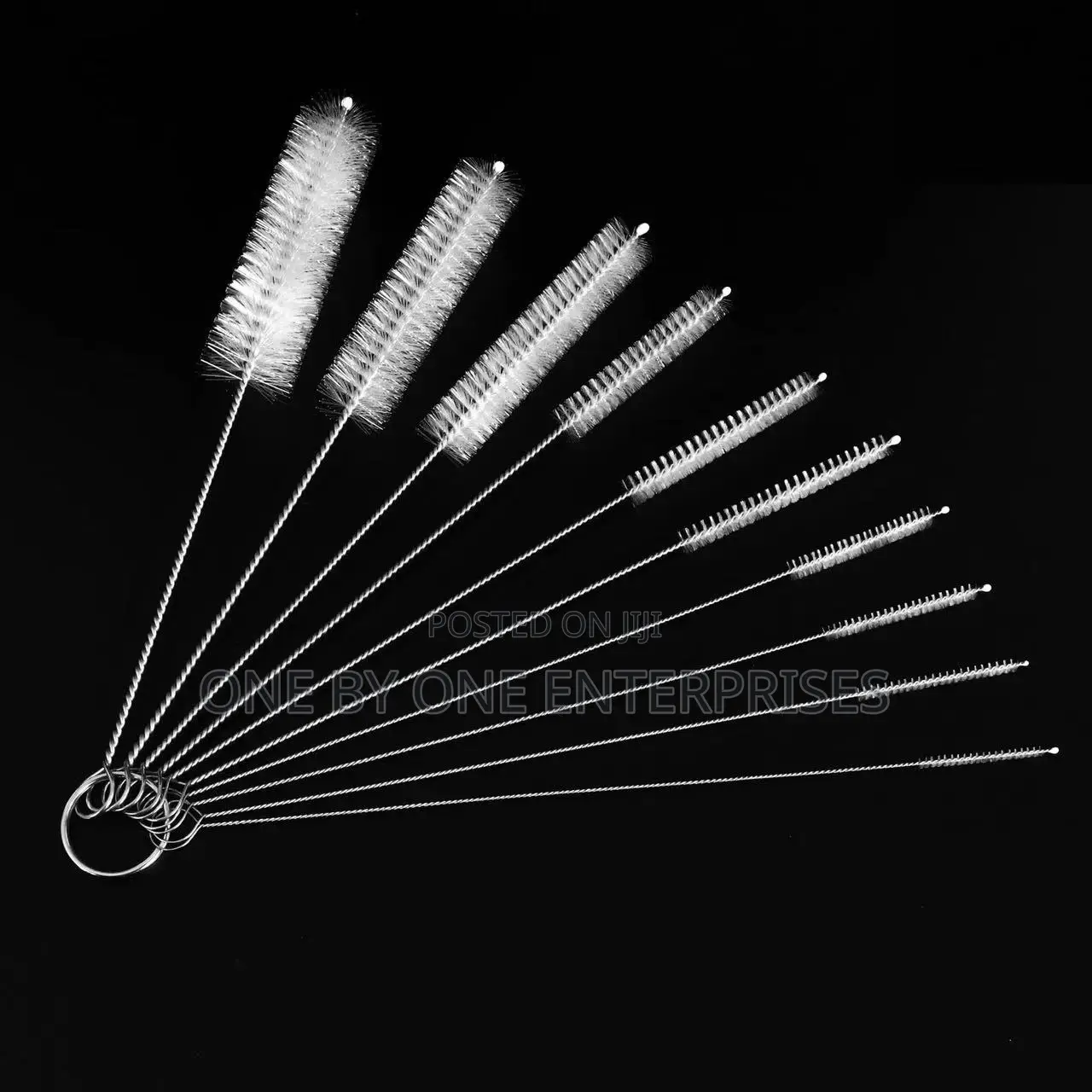 10pcs Nylon Tube Brushes For Cleaning Long Bottle