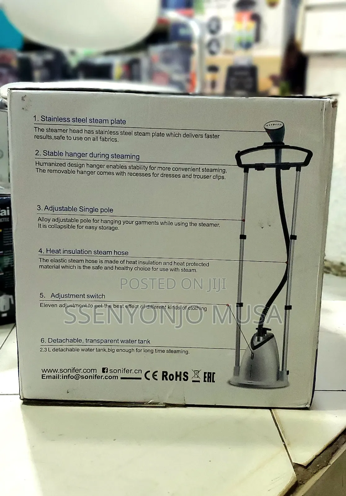 Sonifer Garment Steamer 2.3l Se-9086