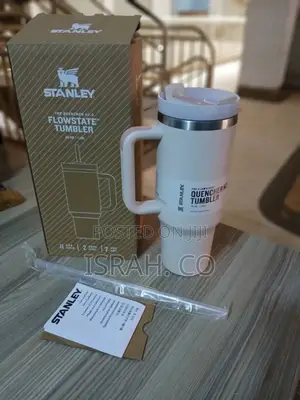 Stanley Original Tumbler With Straw and Handle Cream