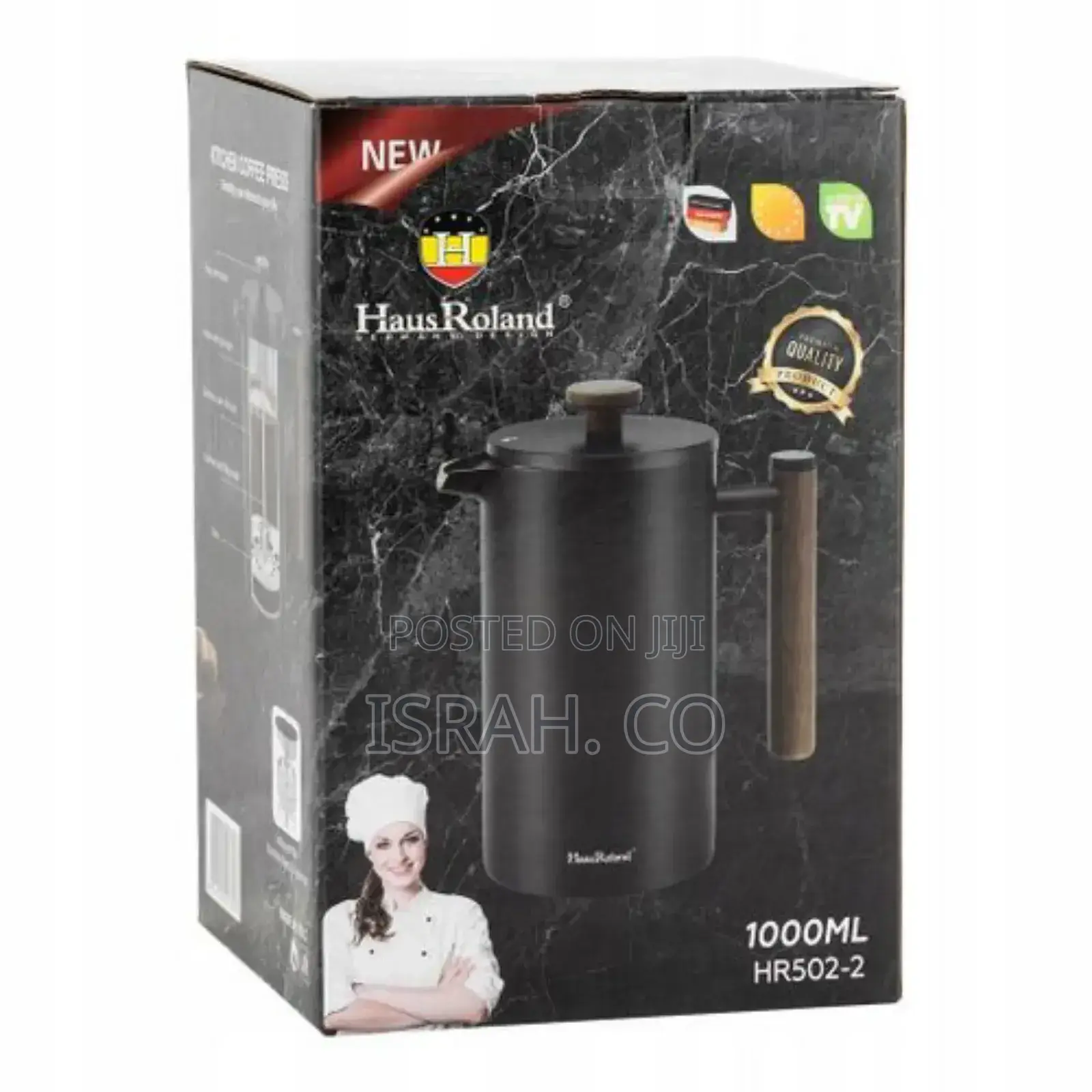 1000ml French Press With Plunger Coffee Maker Double Wall