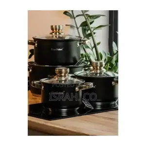 8 Pc Non-Stick Saucepans Cookware Dishes Pots Cooking Pans