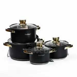 8 Pc Non-Stick Saucepans Cookware Dishes Pots Cooking Pans