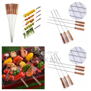 12pcs New With Wooden Handles Skewers