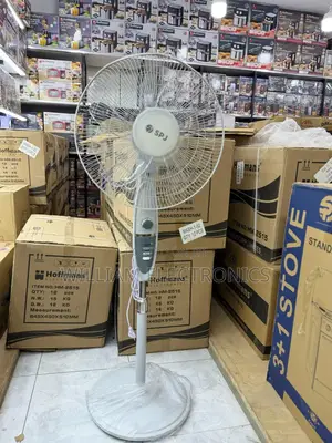 SPJ 16inch Oscillating Adjustable Stand Fan- White