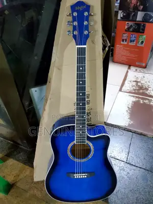 Acoustic Magical Guitar of Blue Colour.