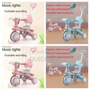 Pushable and Riding Plastic Tricycle