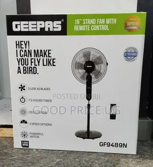 Geepas 16'' Stand Fan With Remote Control Gf9489n