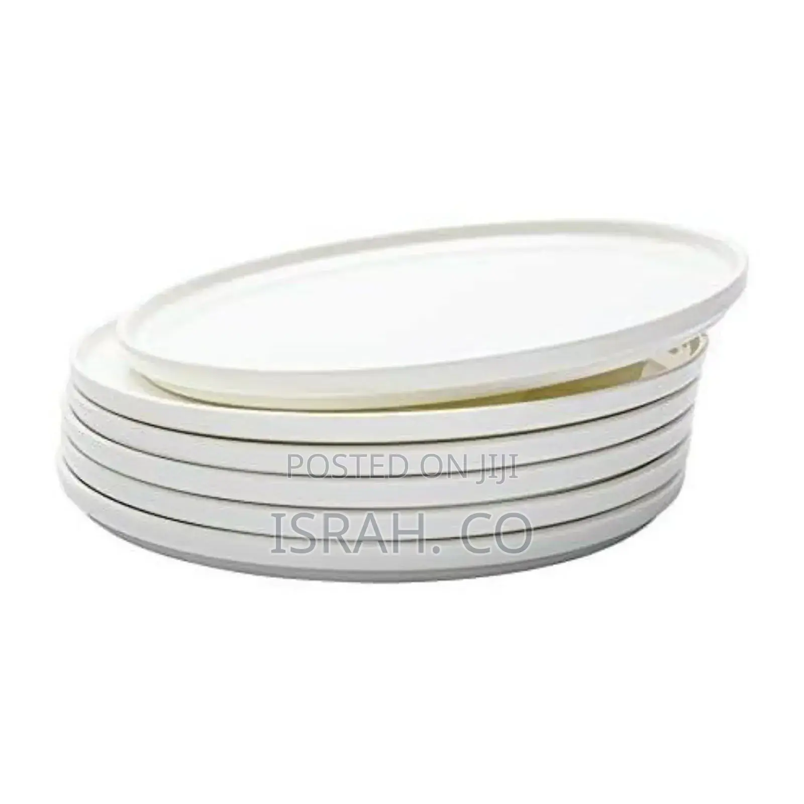 Flat Stackable Dinner Plates Set of 6,10 Inch Dish Set