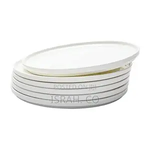 Flat Stackable Dinner Plates Set of 6,10 Inch Dish Set