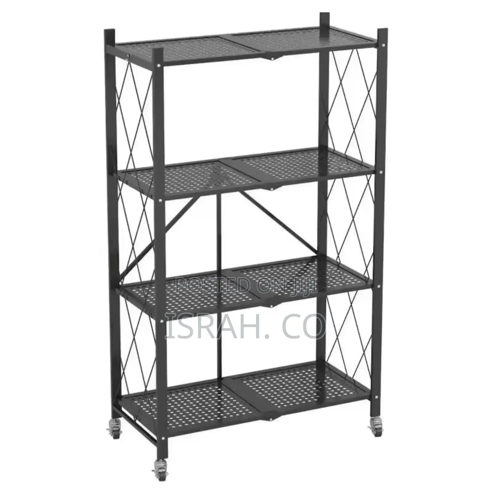 5 Tier Foldable 8movable Shelves Metal Kitchen Storage Rack.