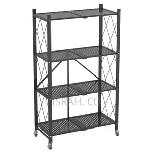5 Tier Foldable 8movable Shelves Metal Kitchen Storage Rack.