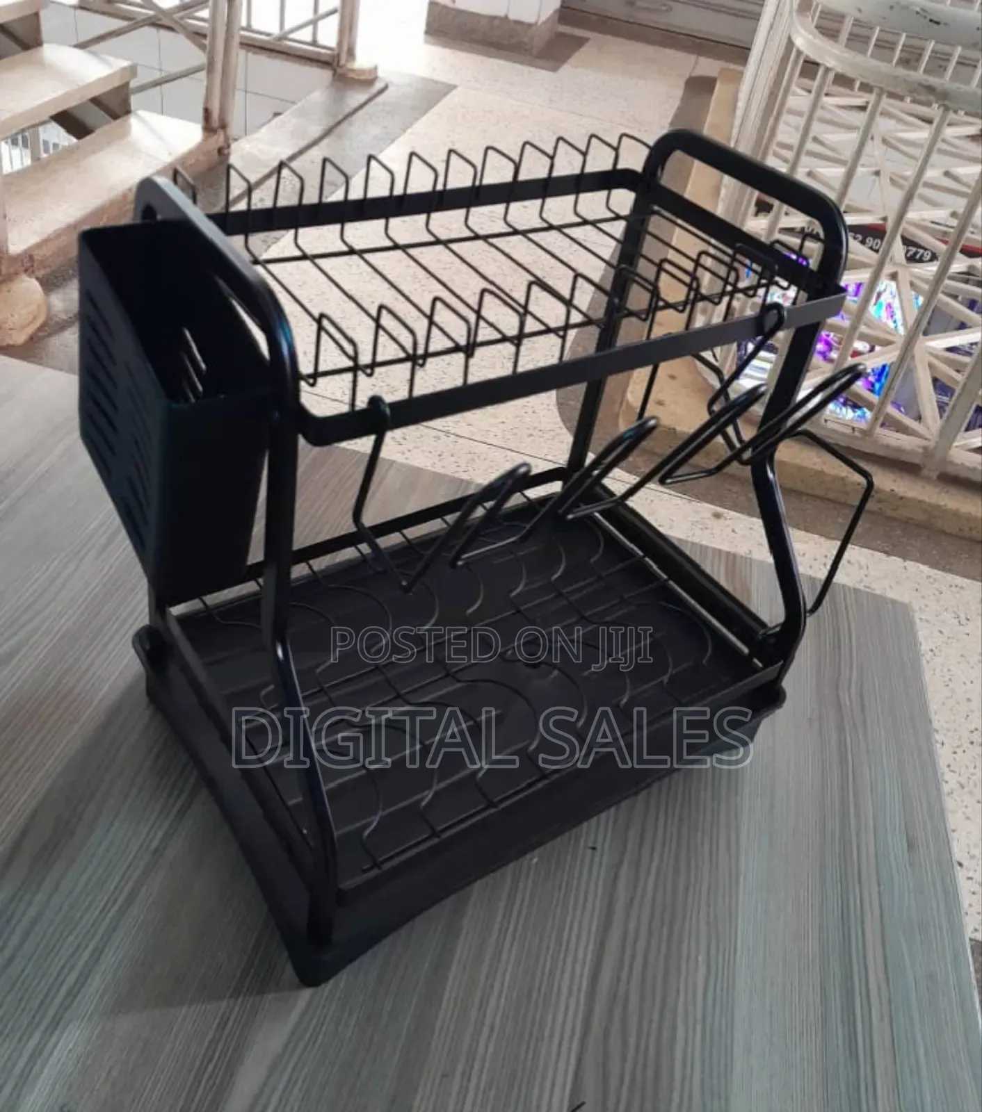 Dish Rack Drainer 2layer Black Color