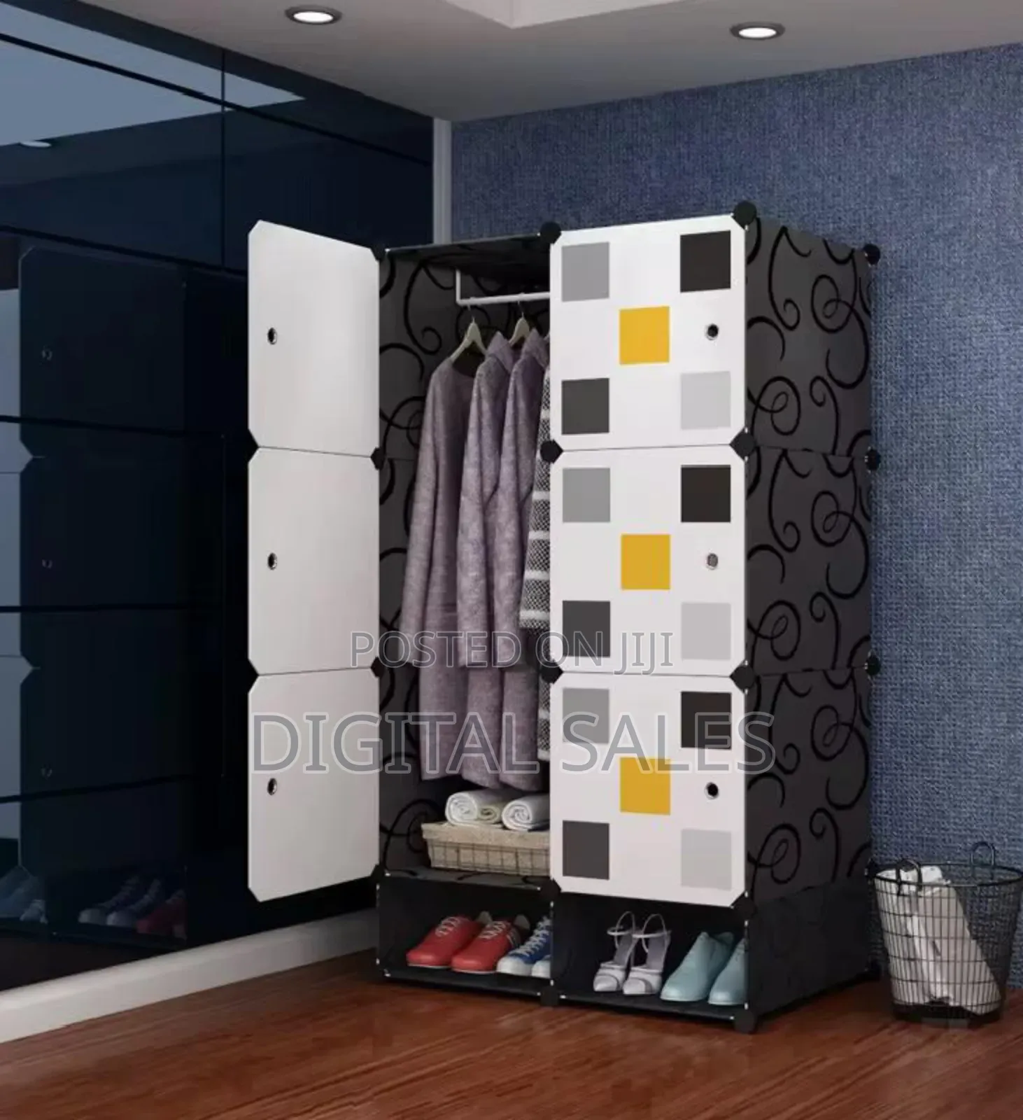 Column Plastic Closet With Shoe Rack