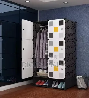 Column Plastic Closet With Shoe Rack