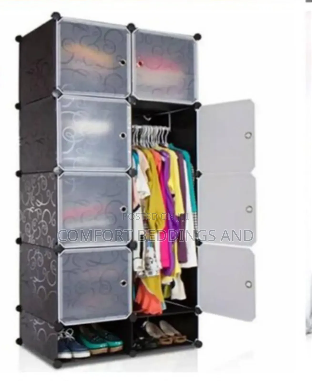 Two Column Plastic Closet With Hanging Rail