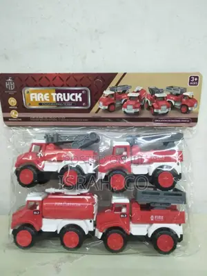 Fire Trucks 4 Pieces Red