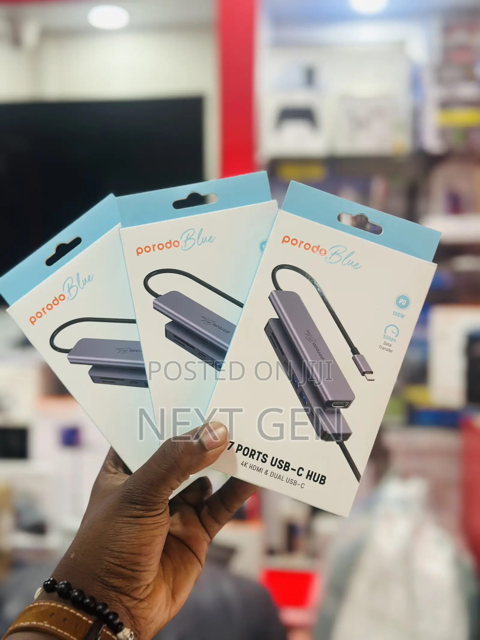 Porodo Blue Usb Hub