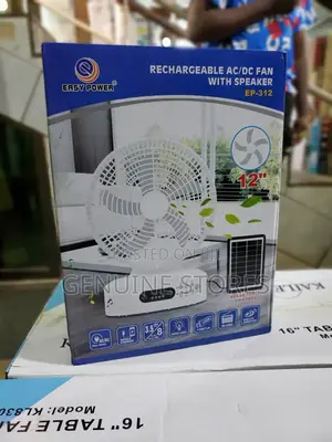 Rechargeable Ac/Dc Fan of 12 Inches Portable With Speaker.