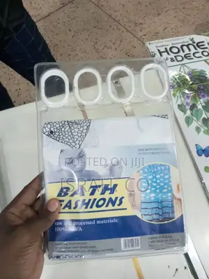 Plastic Bathroom Shower Curtain With Hooks