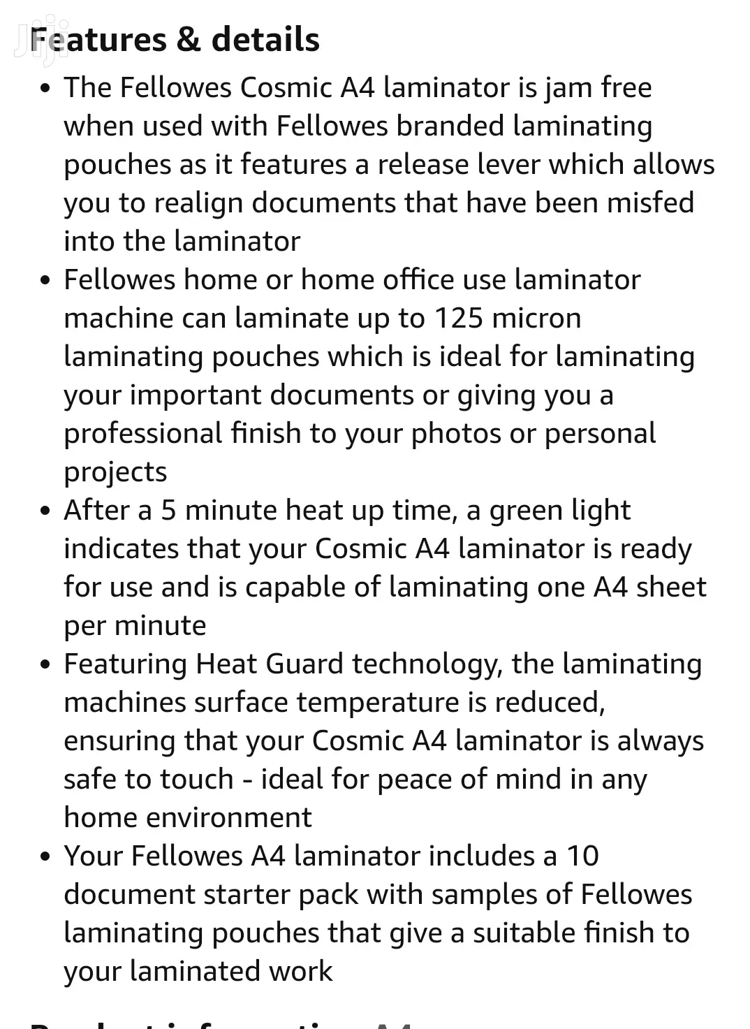 Fellowes Cosmic 2 A4 Home Office Laminator 80-125 Micron