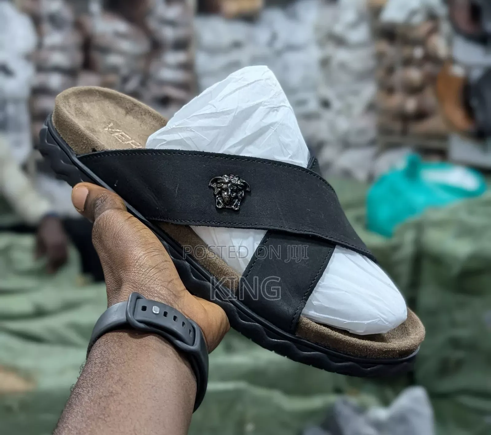 Solid Versace Sandals