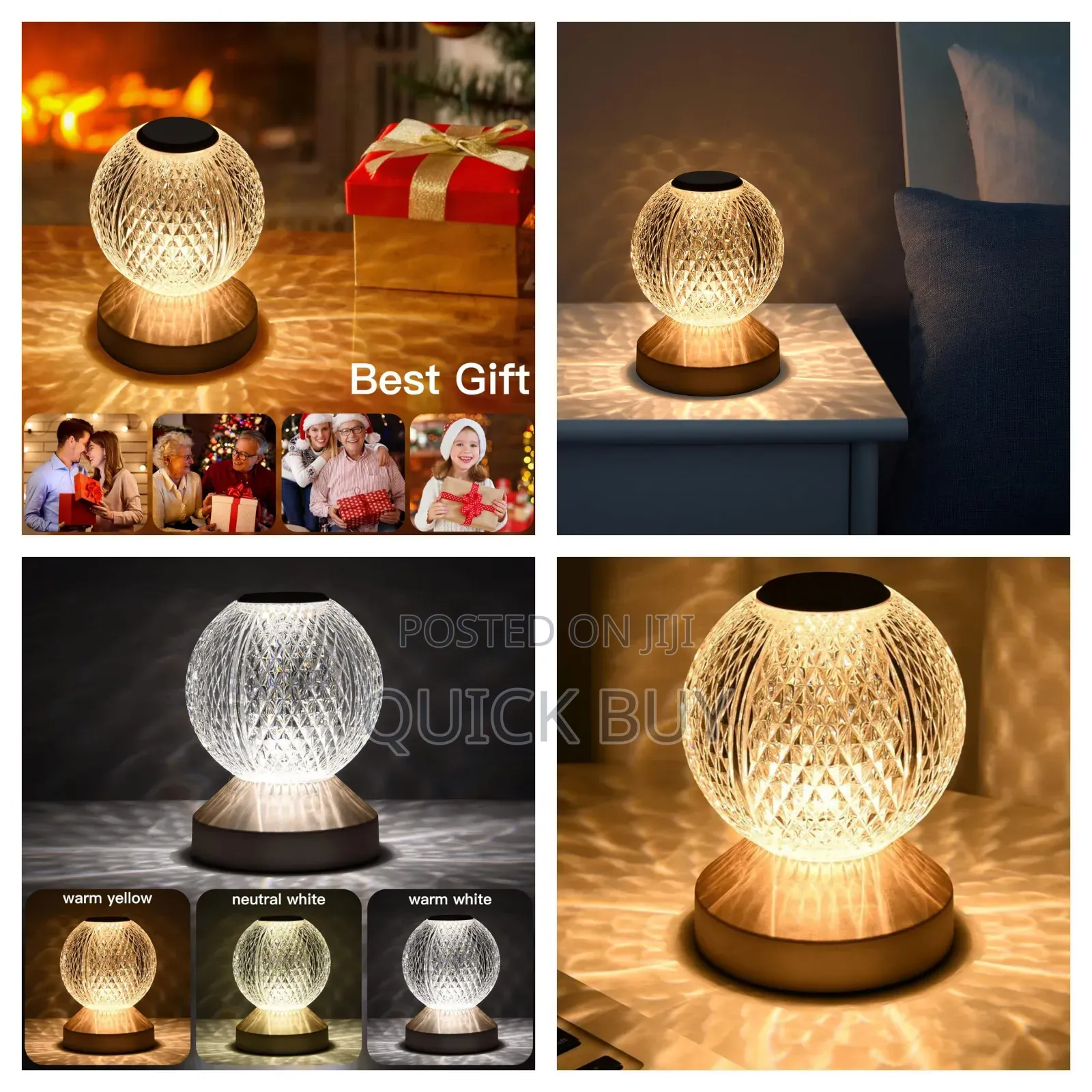 Crystal Night Light Desk Lamp