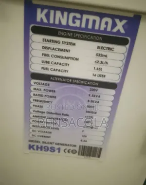 9.5kva Kingmax Generator