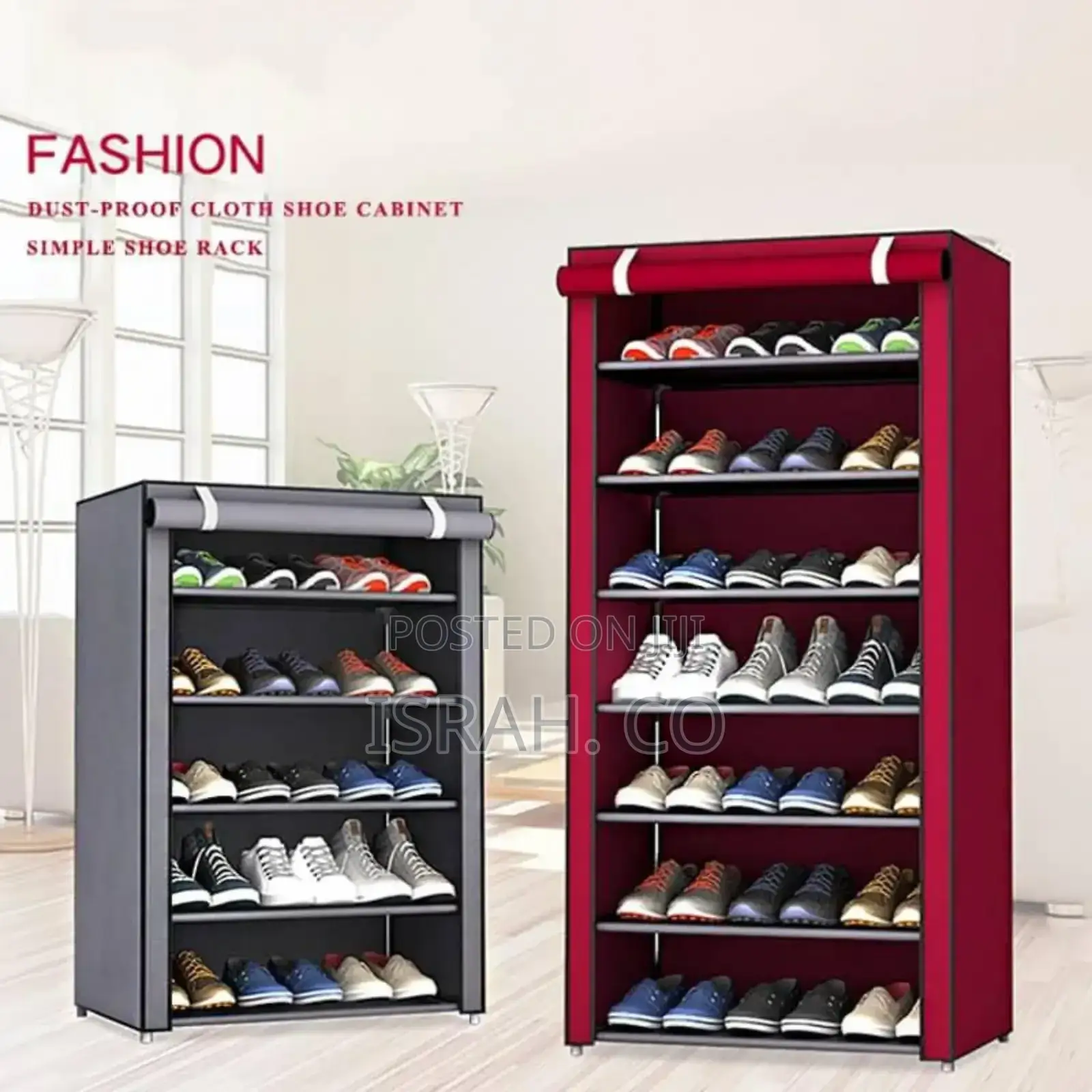 Two Dust-Proof Cloth Shoe Cabinets