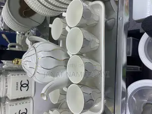 White Gold Coated Cups Set